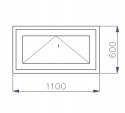 OKNO PCV 1100 x 600 UCHYLNE BIAŁE