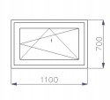 OKNO PCV 1100 x 700 RU 1 x CIEMNY DĄB