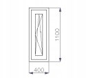 OKNO PCV 400 x 1100 RU 1 x ZŁOTY DĄB