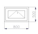 OKNO PCV 800 x 500 UCHYLNE 2 x ZŁOTY DĄB