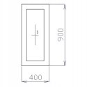 OKNO PCV 40 X 90 / 400 x 900 mm FIX 1 X CIEMNY DĄB