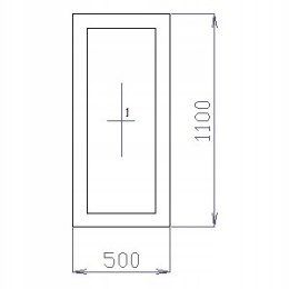 OKNO PCV 50 X 110 / 500 x 1100 FIX 2 X ZŁOTY DĄB