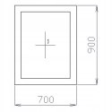 OKNO PCV 70 X 90 / 700 x 900 FIX 2 X ZŁOTY DĄB