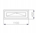 OKNO PCV 1100 x 400 UCHYLNE 1 X CIEMNY DĄB