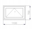 OKNO PCV 1100 x 700 UCHYLNE 2 x CIEMNY DĄB