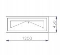 OKNO PCV 1200 x 450 UCHYLNE 2 x ZŁOTY DĄB