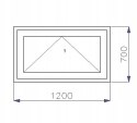 OKNO PCV 1200 x 700 UCHYLNE 2 x CIEMNY DĄB