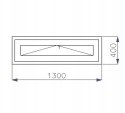 OKNO PCV 1300 x 400 UCHYLNE 1 X CIEMNY DĄB