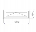 OKNO PCV 1300 x 450 UCHYLNE 2 x CIEMNY DĄB