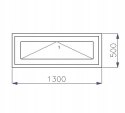 OKNO PCV 1300 x 500 UCHYLNE 1 X CIEMNY DĄB