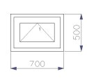 OKNO PCV 700 x 500 UCHYLNE 2 x ZŁOTY DĄB