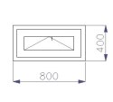 OKNO PCV 800 x 400 UCHYLNE 1x ZŁOTY DĄB