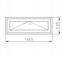 OKNO PCV 1465 x 535 UCHYLNE 1 x CIEMNY DĄB