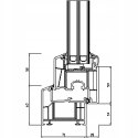 OKNO PCV 400 x 1000 RU ZEWN. ANTRACYT 3 SZYBY