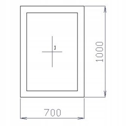 OKNO PCV 70 X 100 / 700 x 1000 FIX 2 X ANTRACYT