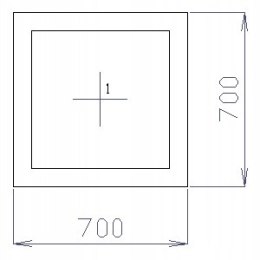 OKNO PCV 70 X 70 / 700 x 700 FIX 2 X ANTRACYT