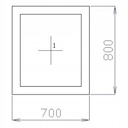 OKNO PCV 70 X 80 / 700 x 800 FIX 2 X ANTRACYT