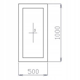 OKNO PCV 50 X 100 / 500 x 1000 FIX 2 X ZŁOTY DĄB