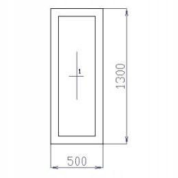 OKNO PCV 50 X 130 / 500 x 1300 FIX 2 X ZŁOTY DĄB