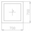 OKNO PCV 70 X 70 / 700 x 700 FIX 2 X ZŁOTY DĄB