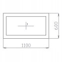 OKNO PCV 110 X 60 / 1100 x 600 mm FIX BIAŁE 24H