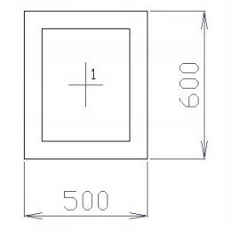 OKNO PCV 50 X 60 / 500 x 600 mm FIX BIAŁE 24H