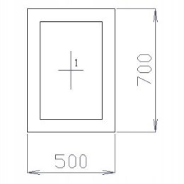 OKNO PCV 50 X 70 / 500 x 700 mm FIX BIAŁE 24H