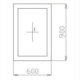 OKNO PCV 60 X 90 / 600 x 900 mm FIX BIAŁE 24H