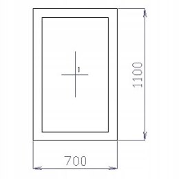 OKNO PCV 70 X 110 / 700 x 1100 mm FIX BIAŁE 24H