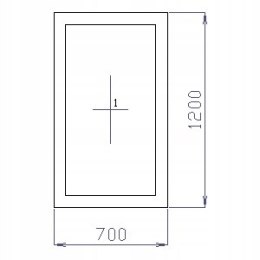 OKNO PCV 70 X 120 / 700 x 1200 mm FIX BIAŁE 24H