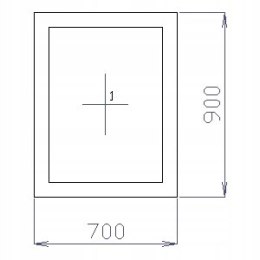 OKNO PCV 70 X 90 / 700 x 900 mm FIX BIAŁE 24H