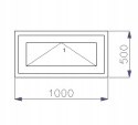 OKNO PCV 1000 x 500 UCHYLNE 1 x MAHOŃ ZEWNĘTRZNY