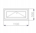 OKNO PCV 1100 x 500 UCHYLNE 2 x CIEMNY DĄB