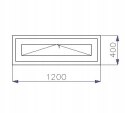 OKNO PCV 1200 x 400 UCHYLNE 2 x CIEMNY DĄB