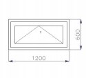 OKNO PCV 1200 x 600 UCHYLNE 2 x CIEMNY DĄB