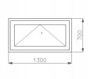 OKNO PCV 1300 x 700 UCHYLNE ANTRACYT ZEWNĘTRZNY