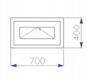 OKNO PCV 700 x 400 UCHYLNE 2 x CIEMNY DĄB