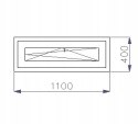 OKNO PCV 1100 x400 RU 2 x CIEMNY DĄB