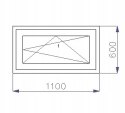 OKNO PCV 1100 x 600 RU 1 x ZŁOTY DĄB