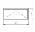 OKNO PCV 1300 x 600 UCHYLNE 1x ZŁOTY DĄB