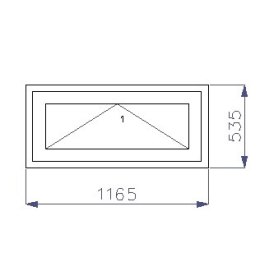 OKNO PCV 1165 x 535 UCHYLNE BIAŁE