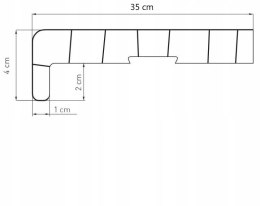 PARAPET PCV WEWNĘTRZNY DĄB WIEJSKI 35 X 120