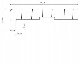 PARAPET PCV WEWNĘTRZNY ANTRACYT 20 X 60