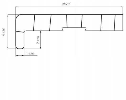 PARAPET PCV WEWNĘTRZNY MARMUR 20 X 100