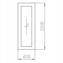 OKNO PCV 40 X 110 / 400 x 1100 mm FIX BIAŁE 24H