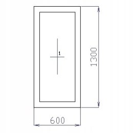 OKNO PCV 60 X 130 / 600 x 1300 FIX 2 X ANTRACYT