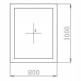 OKNO PCV 80 X 100 / 800 x 1000 FIX 2 X ANTRACYT