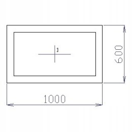 OKNO PCV 100 X 60 / 1000 x 600 mm FIX BIAŁE 24H