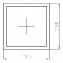 OKNO PCV 110 X 110 /1100 x 1100 FIX 1 X CIEMNY DĄB