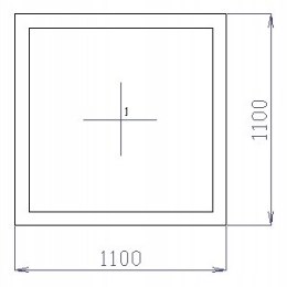 OKNO PCV 110 X 110 / 1100 x 1100 FIX 2 X ANTRACYT